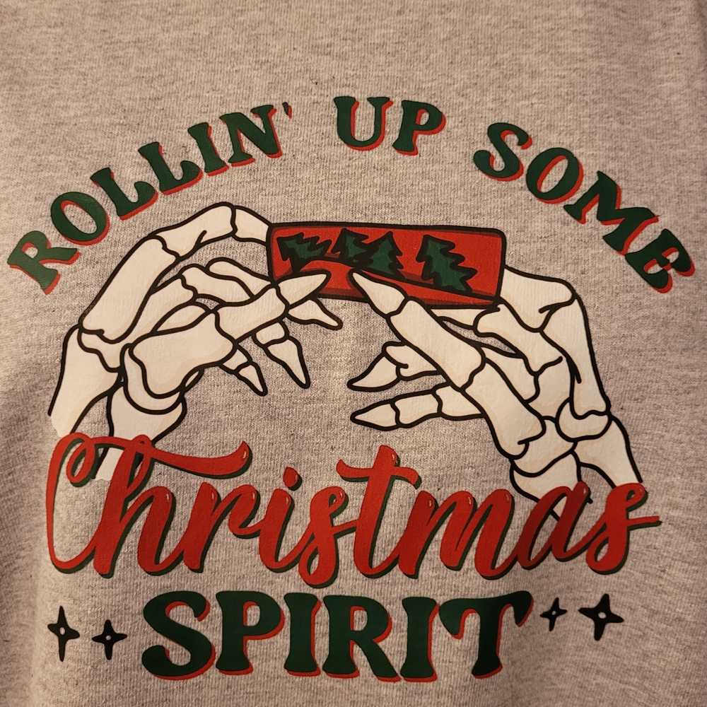 Gray Christmas Spirit Graphic Tee